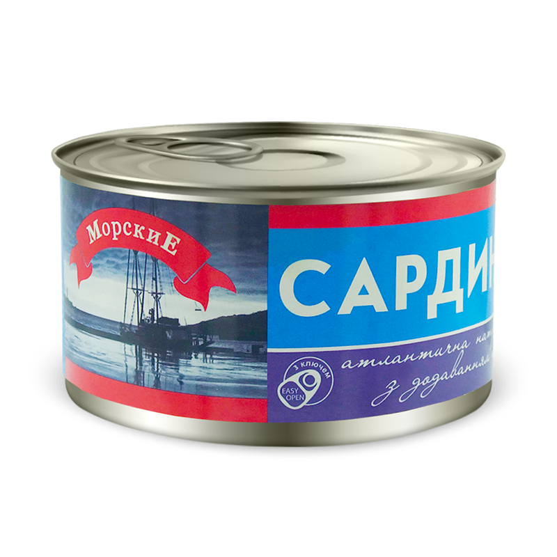 Сардина атлантична з д/о ж/б №5 ТМ "Морські" 240г.
